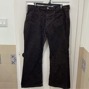 GAP,  w20, brown cord 70s flare pants